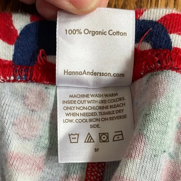 Hanna Andersson Red and Blue Candy Cane Pajama Set, size 14. Excellent condition - Picture 8 of 11
